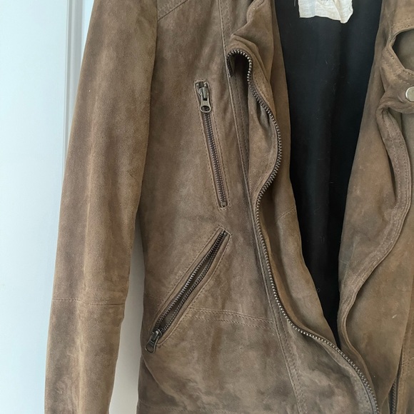 Free People genuine Suede leather moto jacket. - Picture 3 of 15